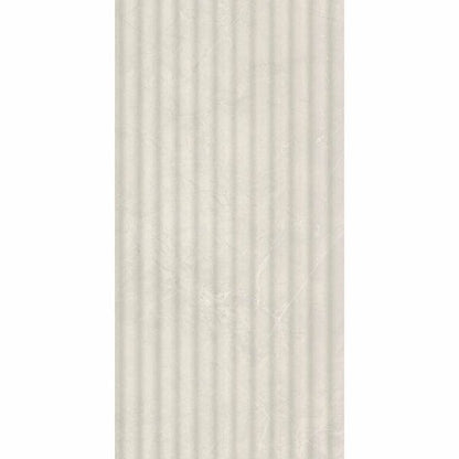 Sample Imperial Warm White Gloss marble Effect Decor Wall Tile 600x300