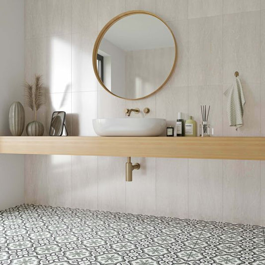 Sample Imperial Warm White Gloss Marble Effect Wall Tile 600x300