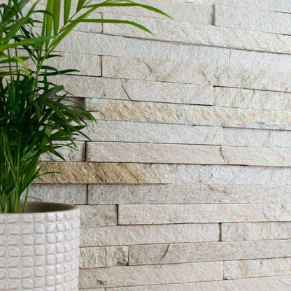 Ledgestone Ice White Split Face 150x300