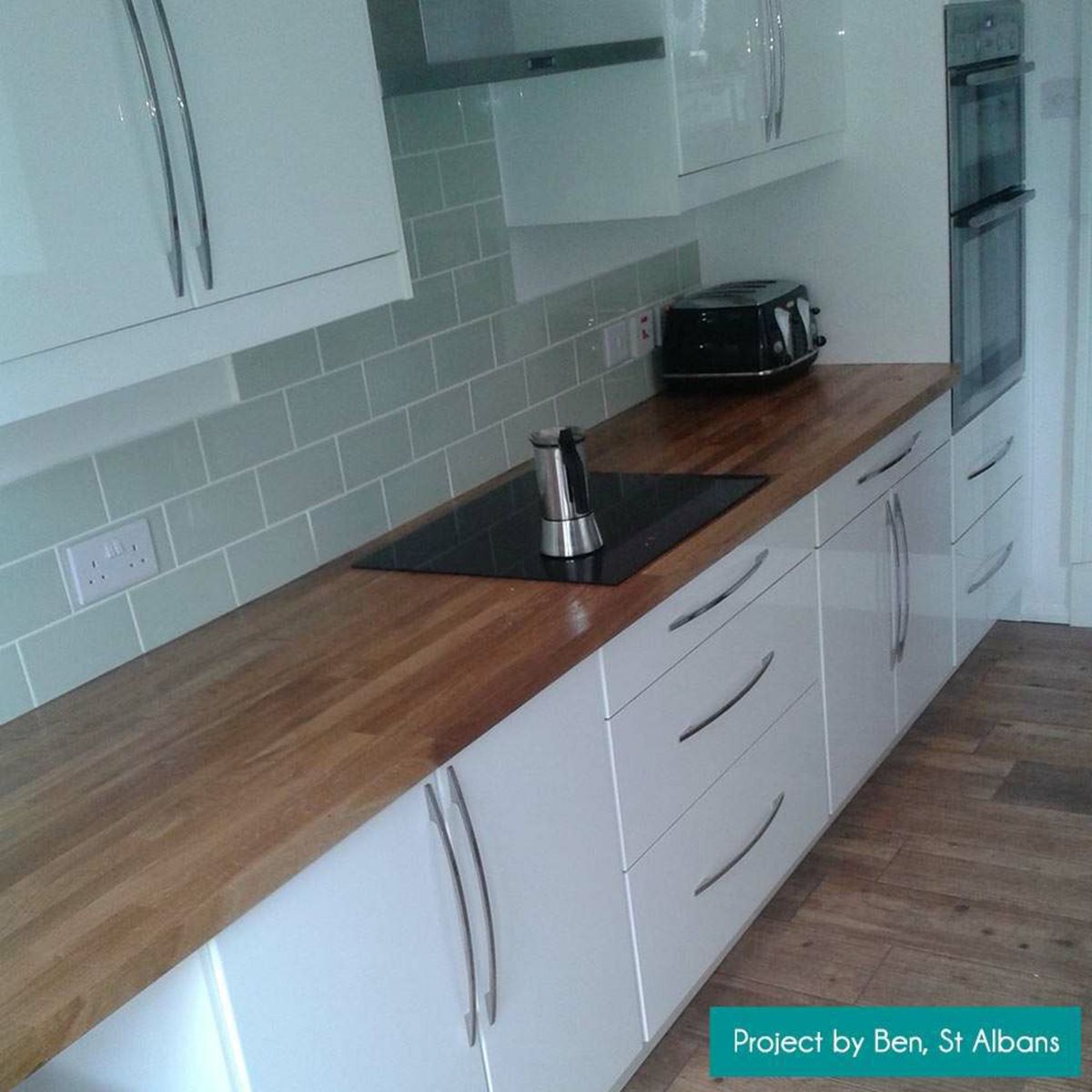 Sample - Liso Sage Green Gloss Metro Tiles 100x200