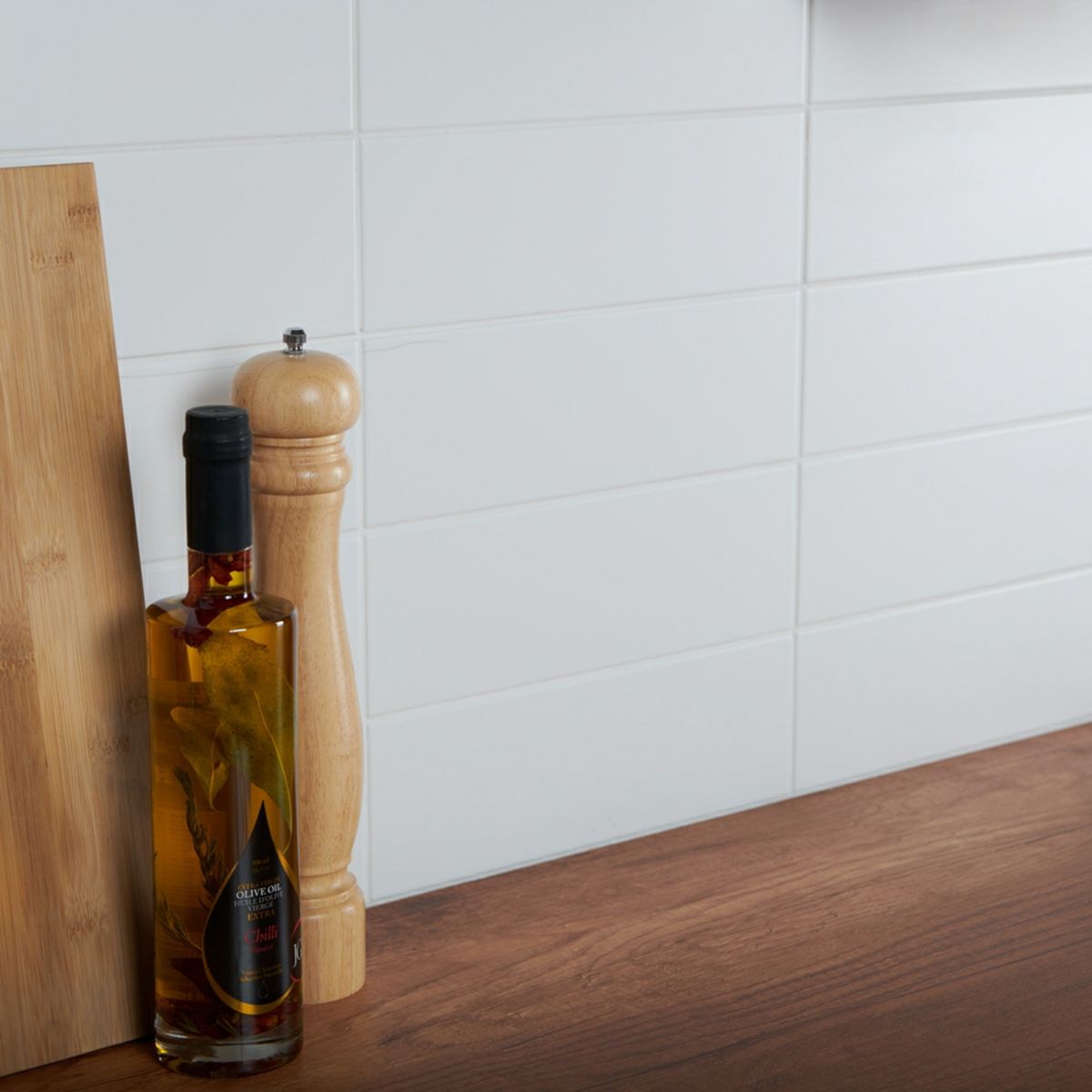 Sample - Bricks White Matt Ceramic Metro Wall Tiles 300x100x7mm