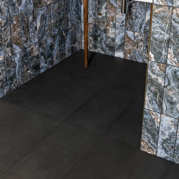 Gems Lounge Stone Effect Matt Black 600x300