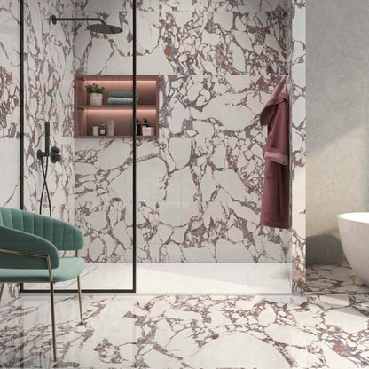 Lux Viola Marble Effect Tile