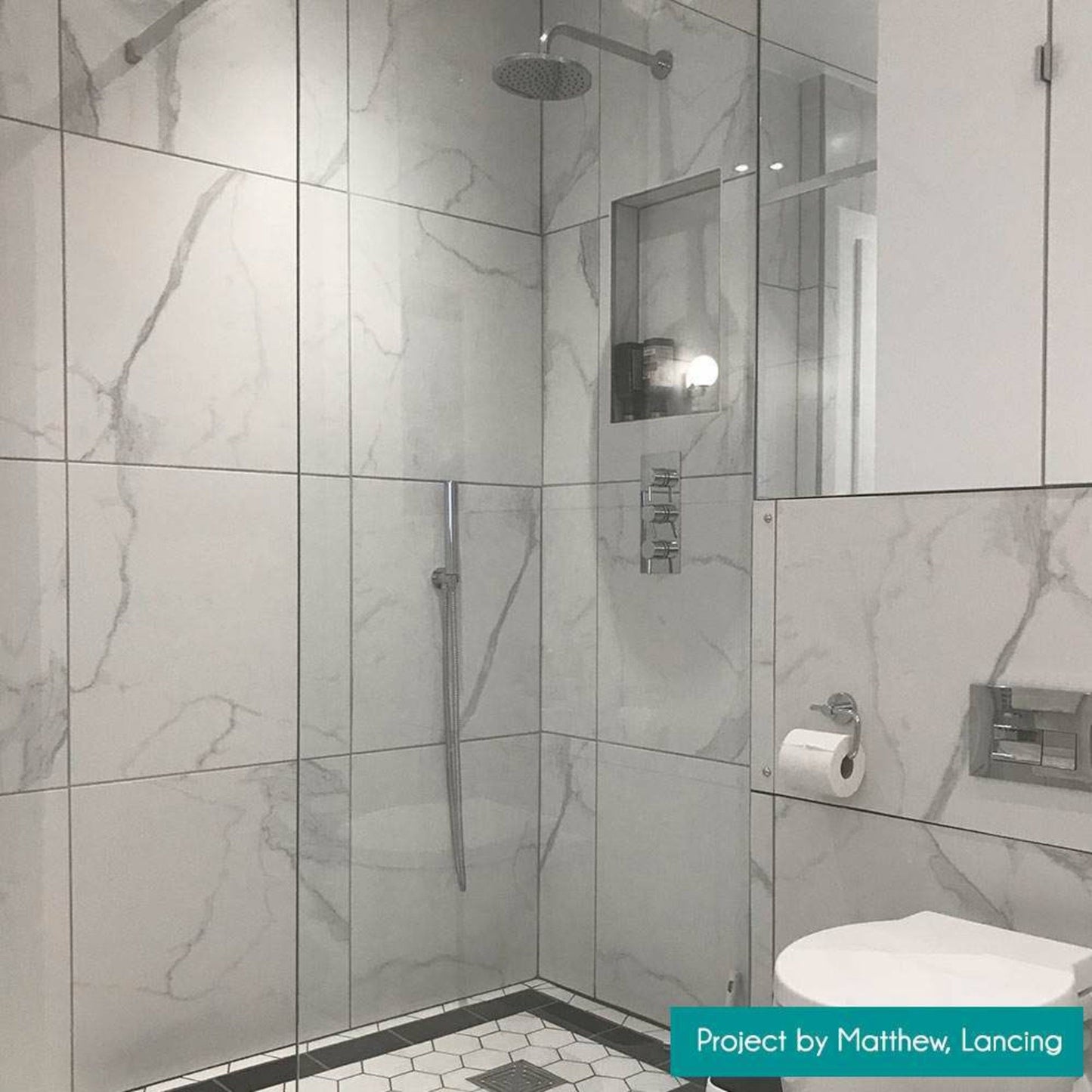 Palatina 60.5x60.5 Matt Marble Effect Tile