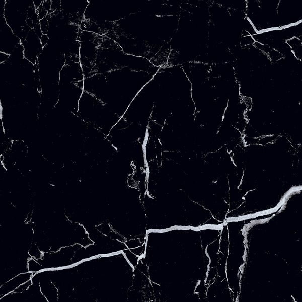 Sample - Genova Black Polished Marble Effect 600x600