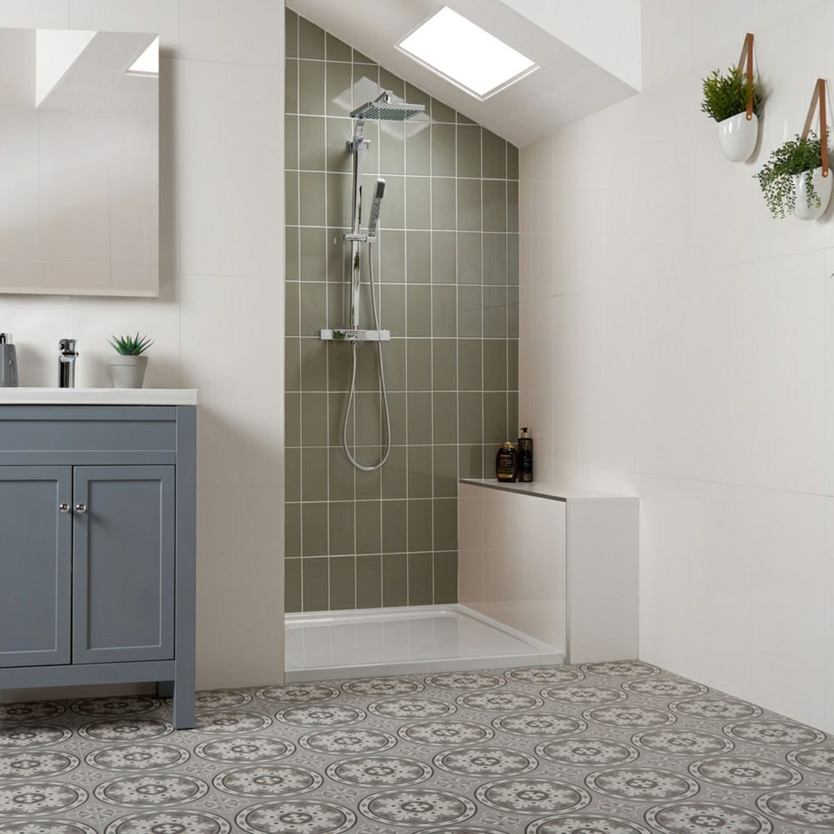 Sample - Liso Sage Green Gloss Metro Tiles 100x200
