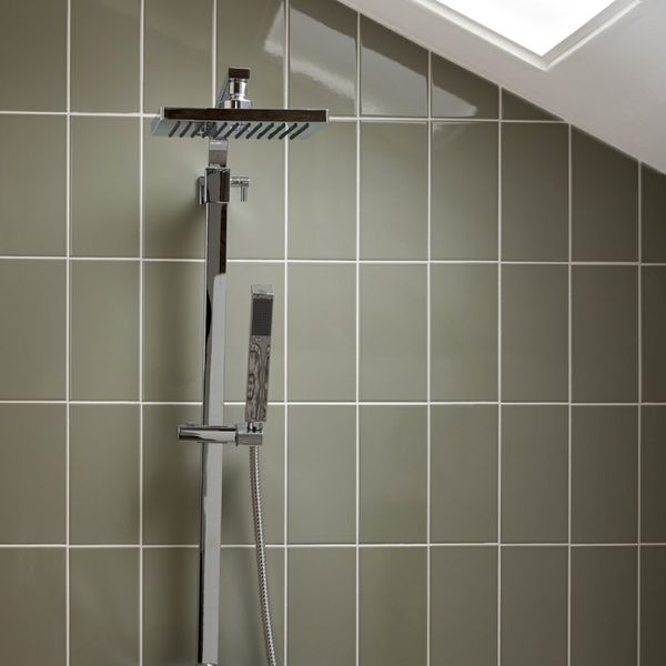 Liso Sage Green Gloss Metro Tiles 100x200