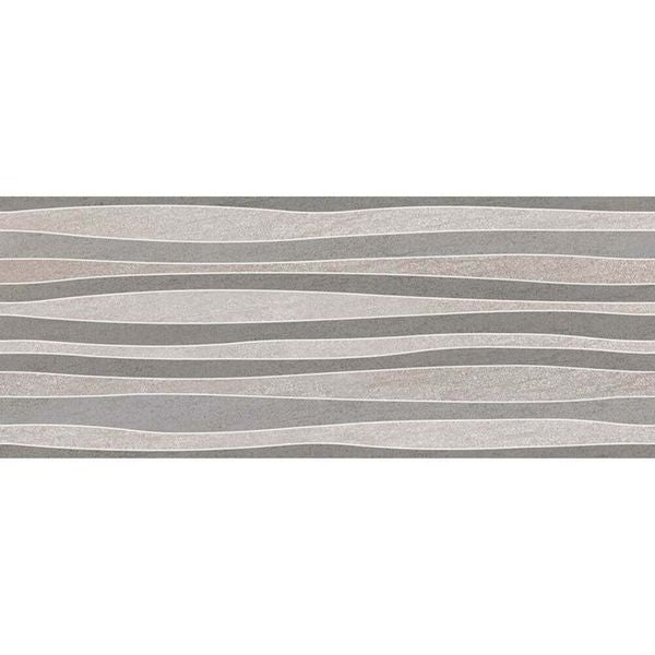 Milos Relieve Decor Mix Gris Stone Effect Tiles