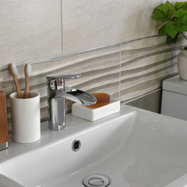 Milos Relieve Decor Mix Gris Stone Effect Tiles