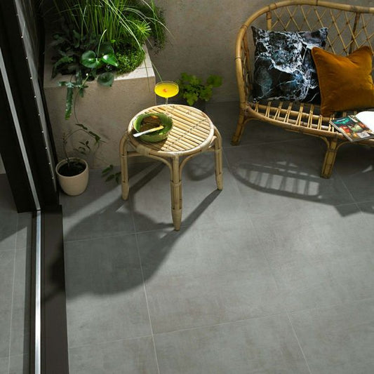 Sample Grava Grey Concrete Effect 593x593x20mm Slabs