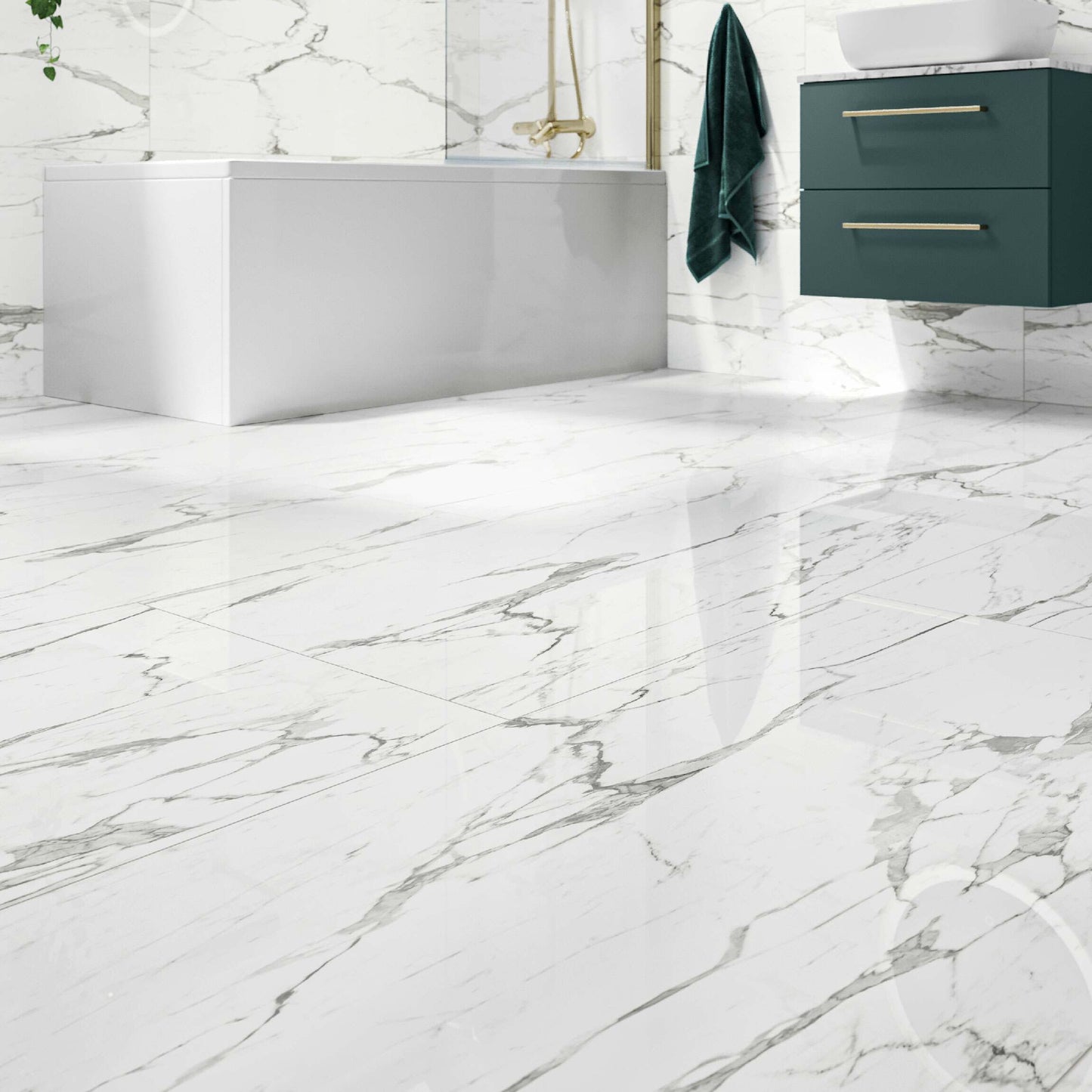 Versailles Carrara Marble Effect Polished 600x1200 Tiles