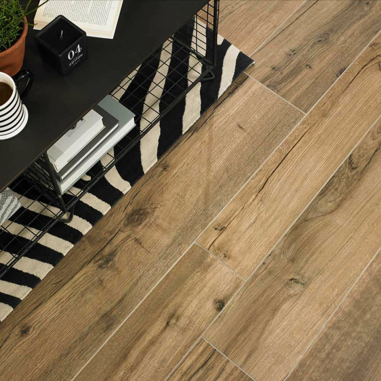 Mumble C Honey Oak Wood Effect Tile 195x1215