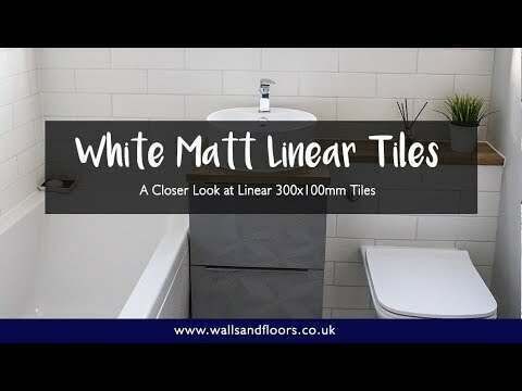 Sample - Bricks White Matt Ceramic Metro Wall Tiles 300x100x7mm