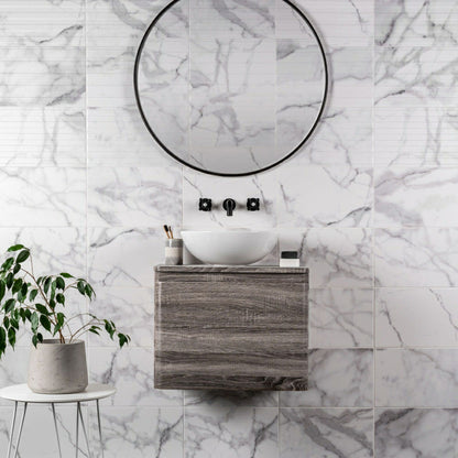 Calacatta Grey Marble Effect Tile