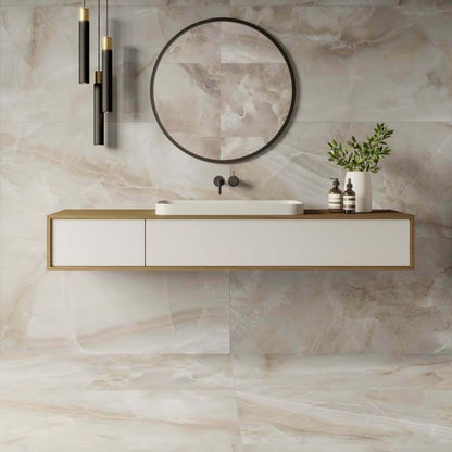 Sample Signature Naza White Matt Marble Effect Wall and Floor Tiles 1200x600
