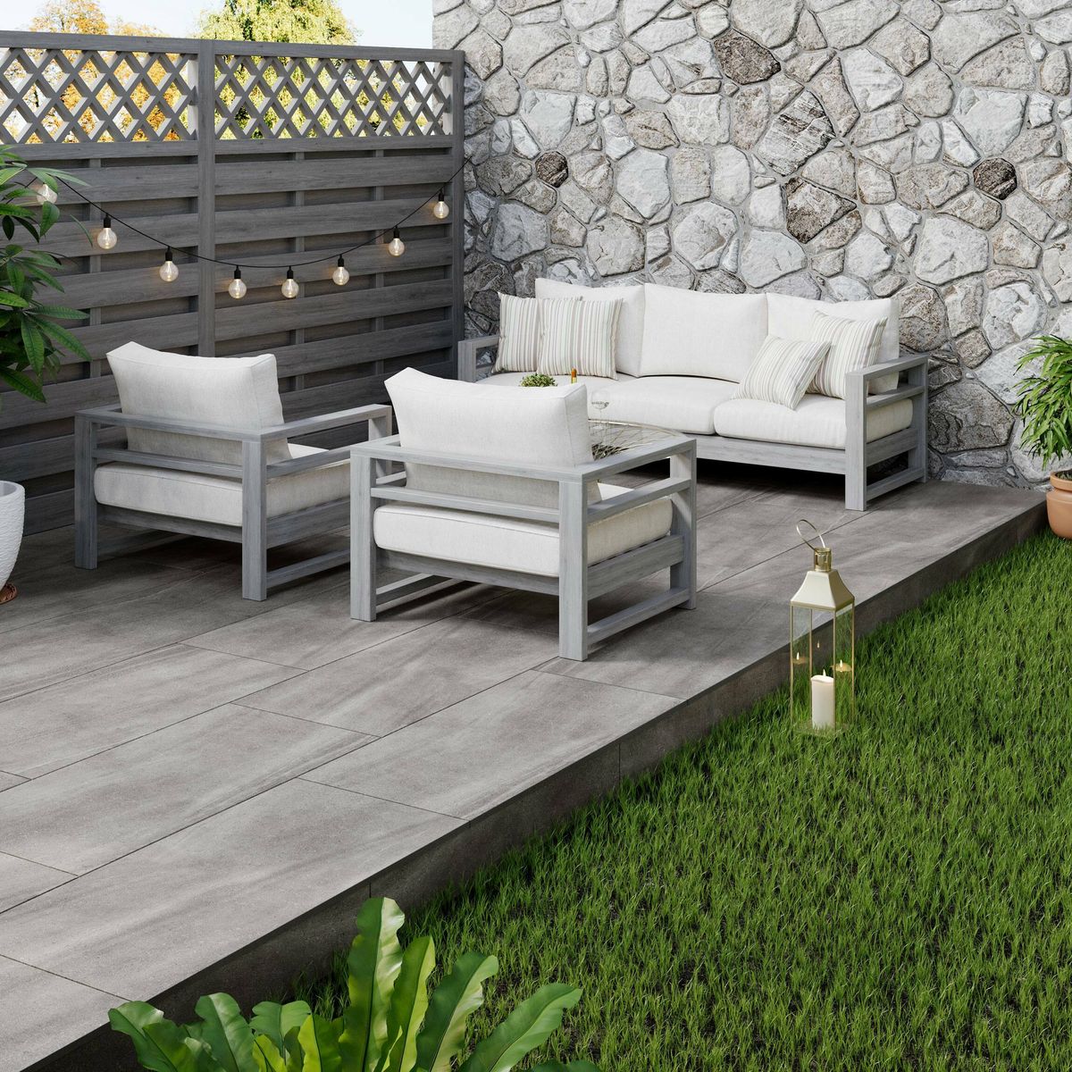 Sample - New Pietra Grey Rectified Stone Effect Slab 1200x600x20mm