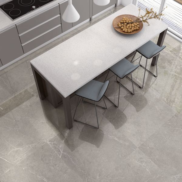 Nival Grey Gloss Tile 600x600