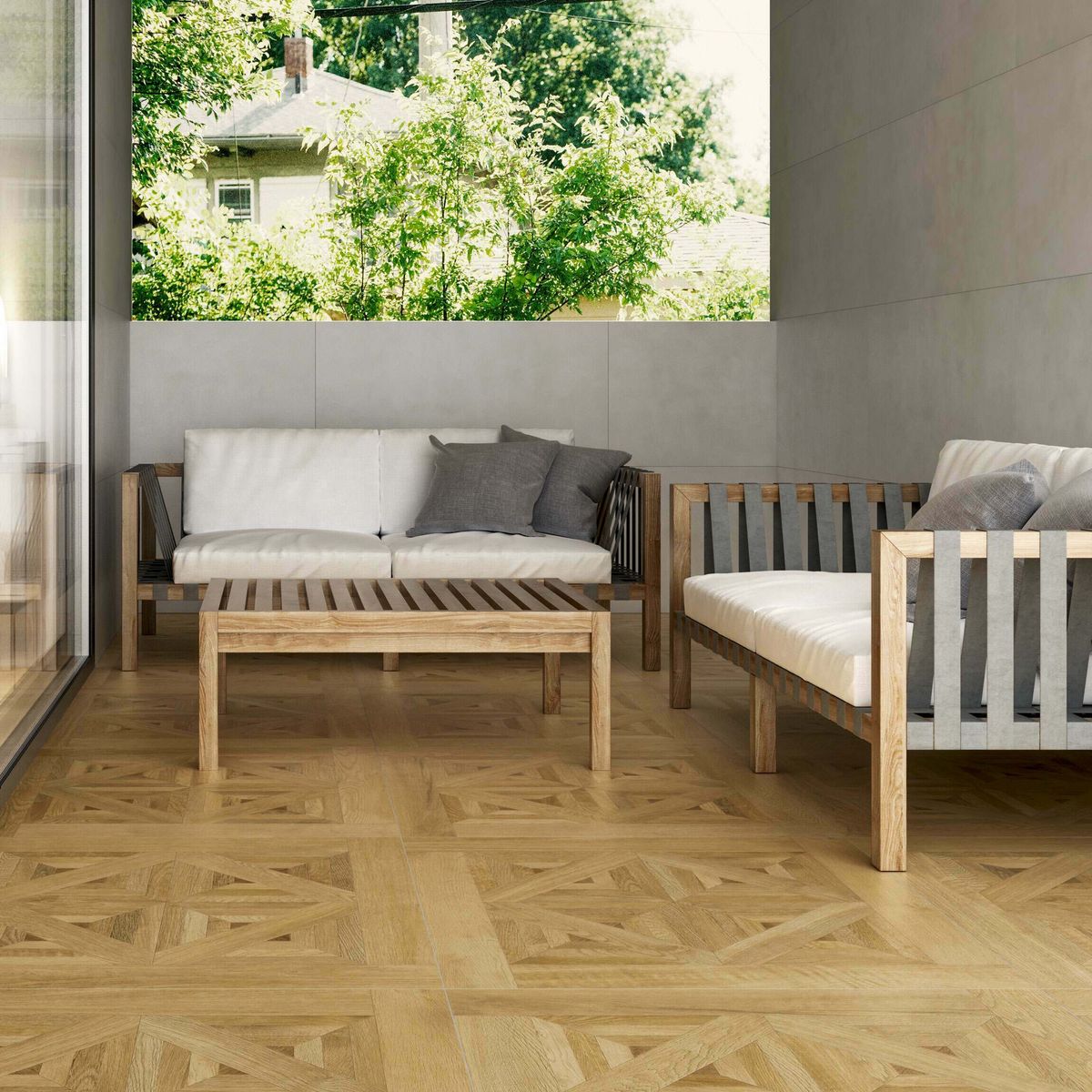 Sample - Old Manor Classico Honey Oak Outdoor Paving Slabs