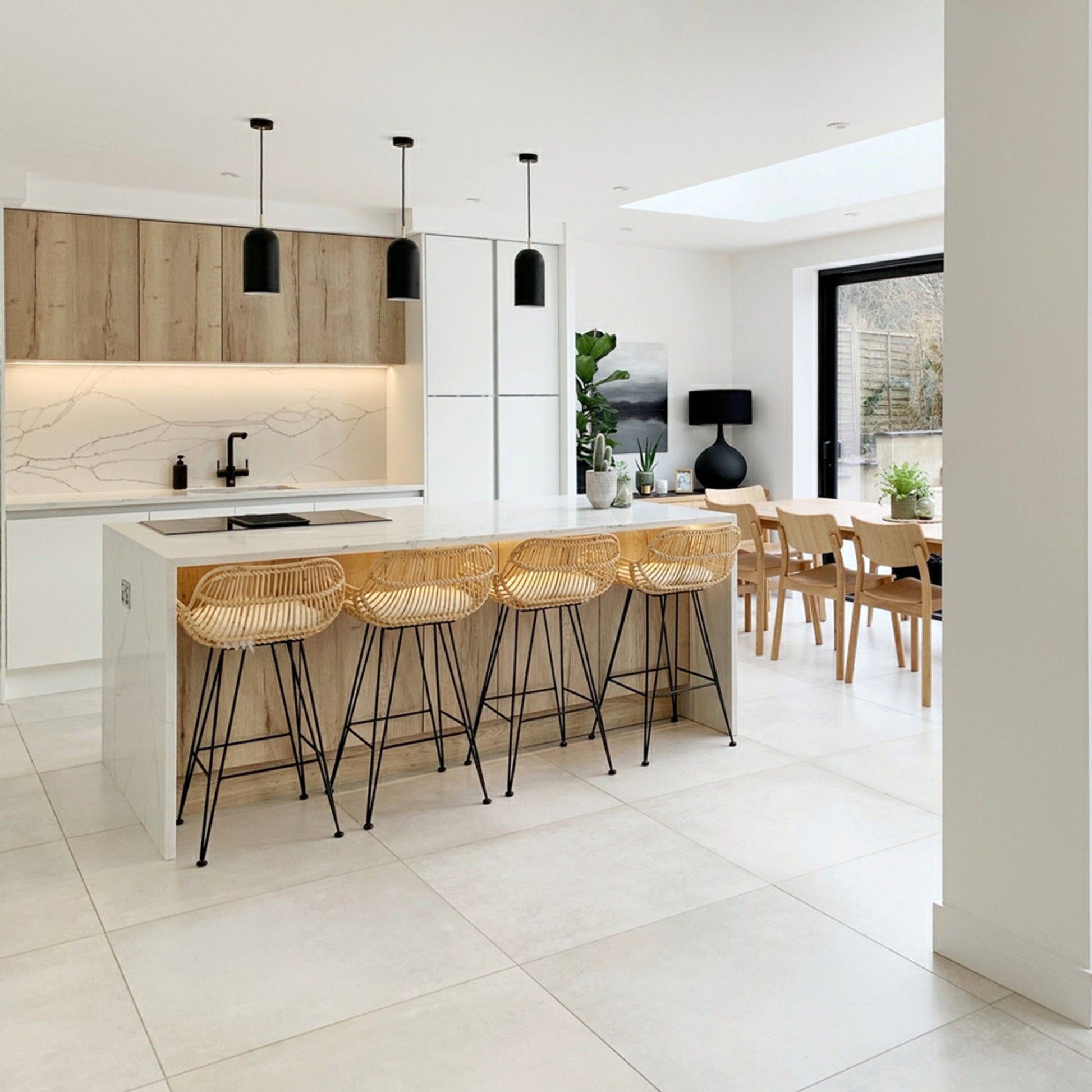 Open Stone Effect Bianco 80x80 9mm
