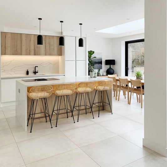 Open Stone Effect Bianco 80x80 9mm