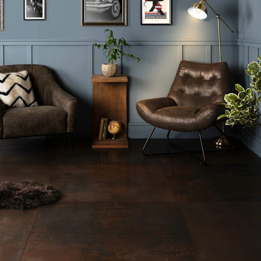 Stardust Oxide Brown Semi Polished Metallic Tiles 900x900
