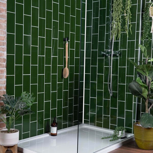 Sample - Liso Verde Green Gloss Metro Tiles 100x200