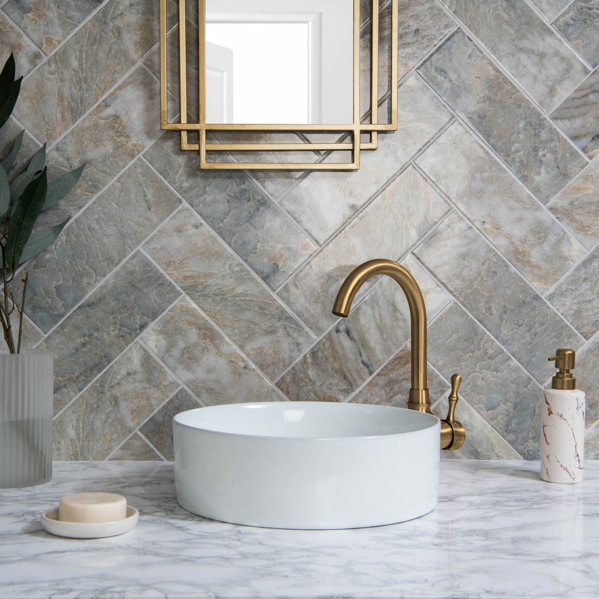 Sample - Onix Verde Marble Effect Tile