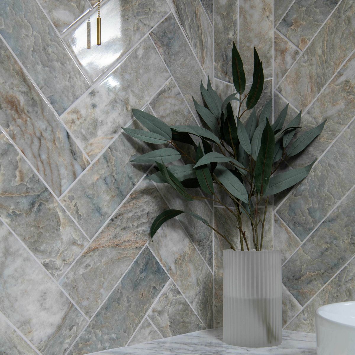 Sample - Onix Verde Marble Effect Tile