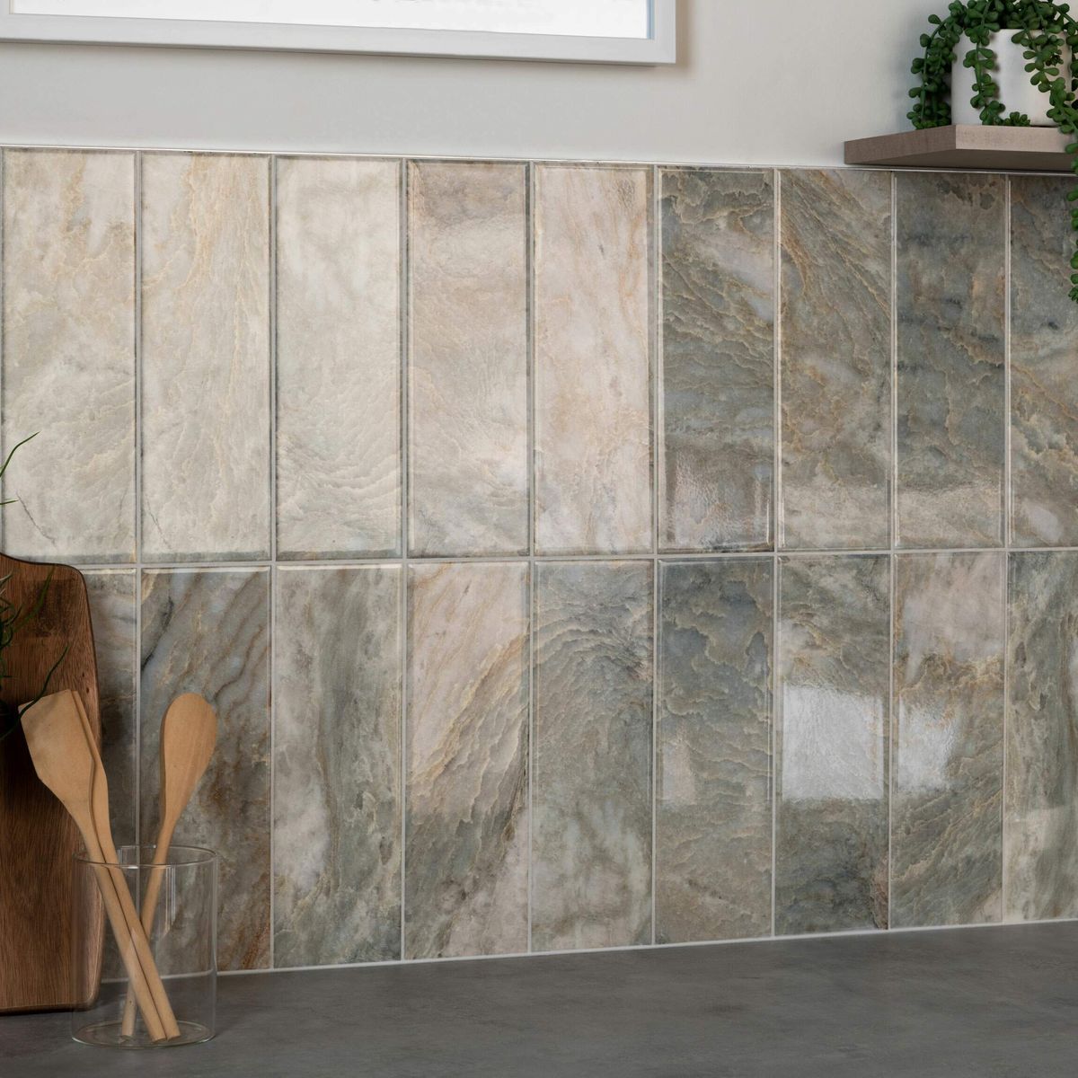 Sample - Onix Verde Marble Effect Tile