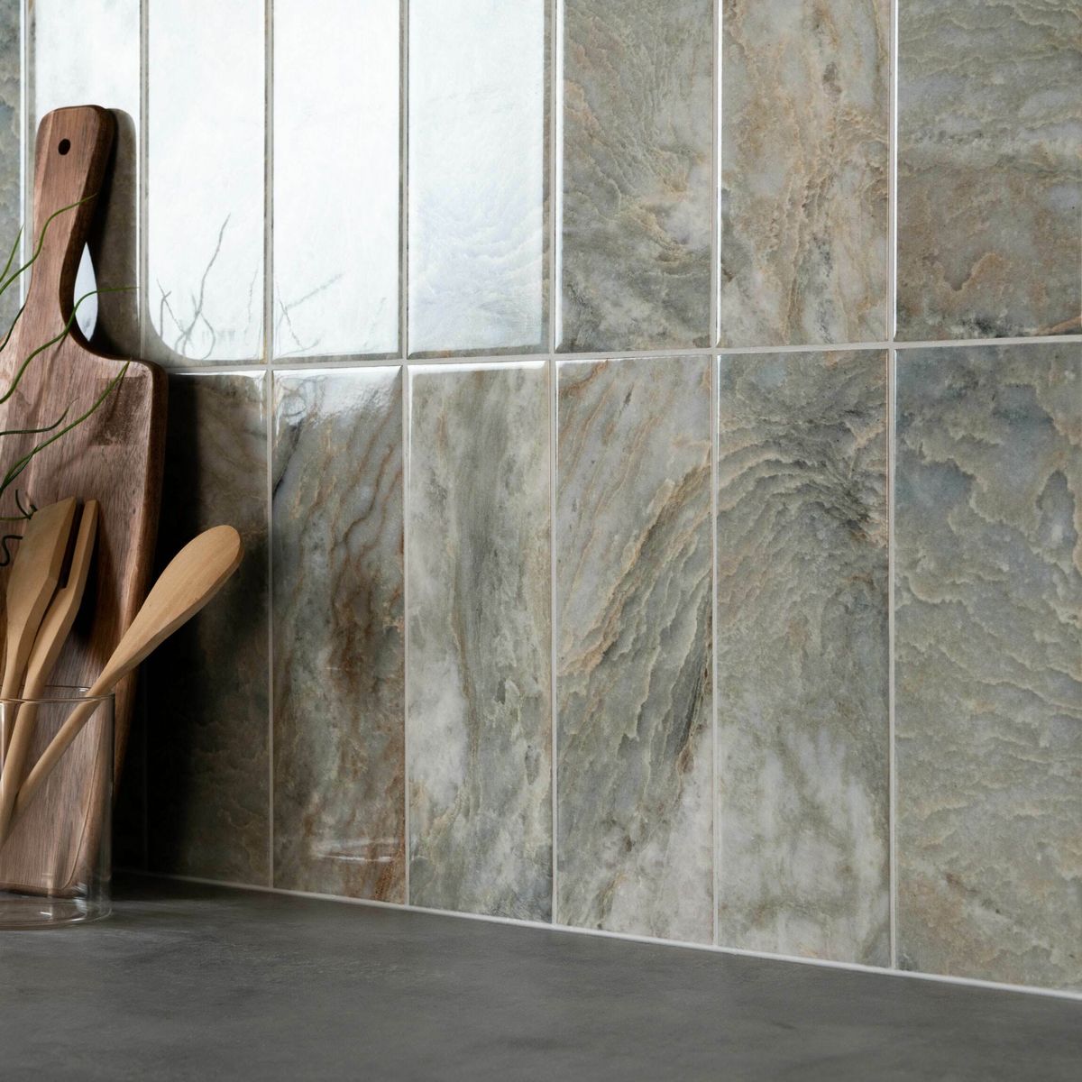 Sample - Onix Verde Marble Effect Tile