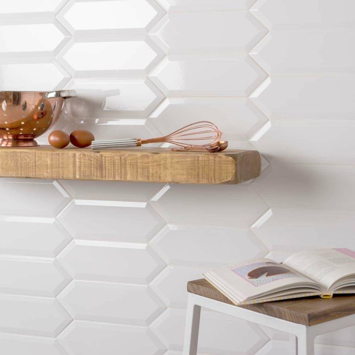 Sample - Pickett® Bevelled Snow Metro Tiles