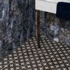 Poole Black Matt Patterned Floor Tiles 450x450