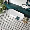 Poole White Matt Patterned Floor Tiles 450x450