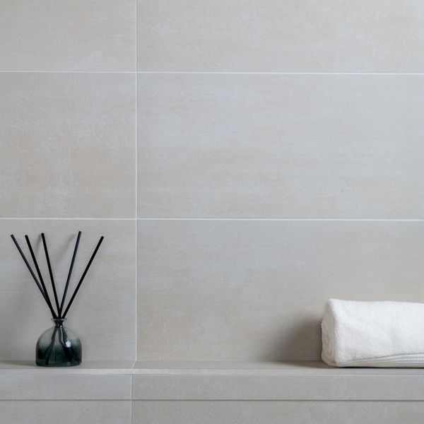 Porto Ivory Matt Concrete Effect Wall and Floor Tiles