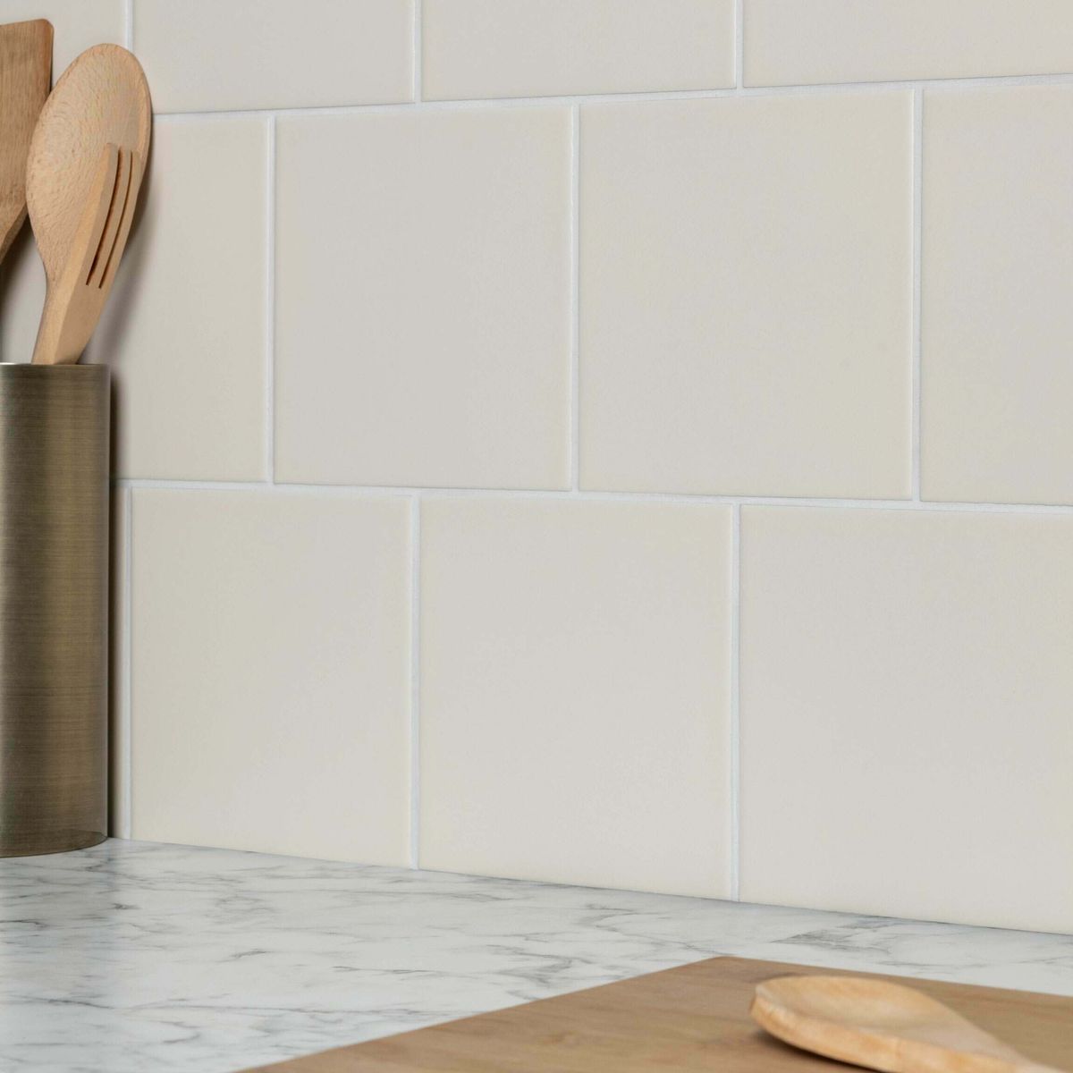 Sample - Monocolour Hueso Cream Flat Matt Square 150x150