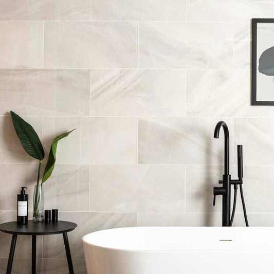 Sample Rodas White Marble Effect Tiles 600x300