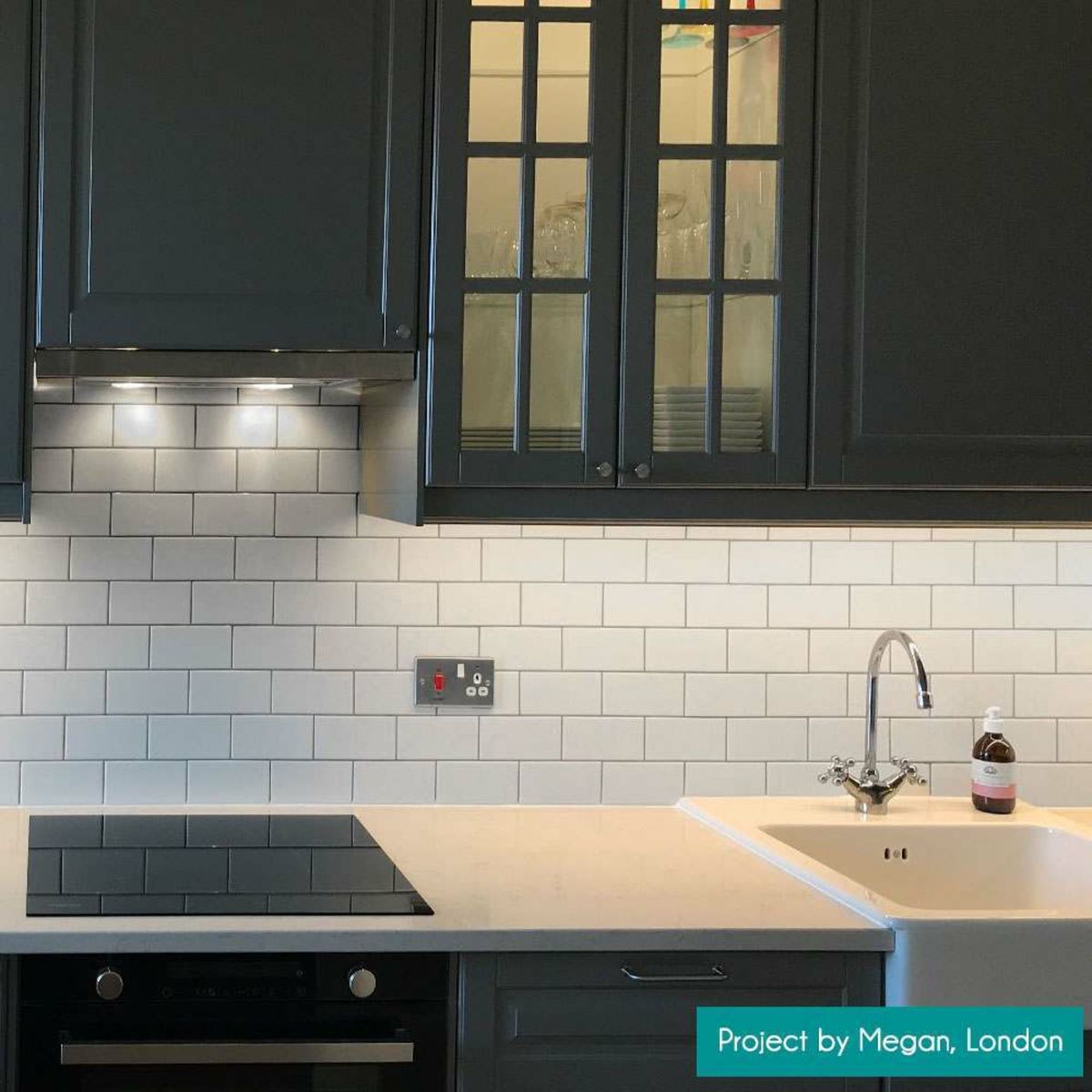 Sample - Liso Blanco White Brillo Metro Tiles 150x75