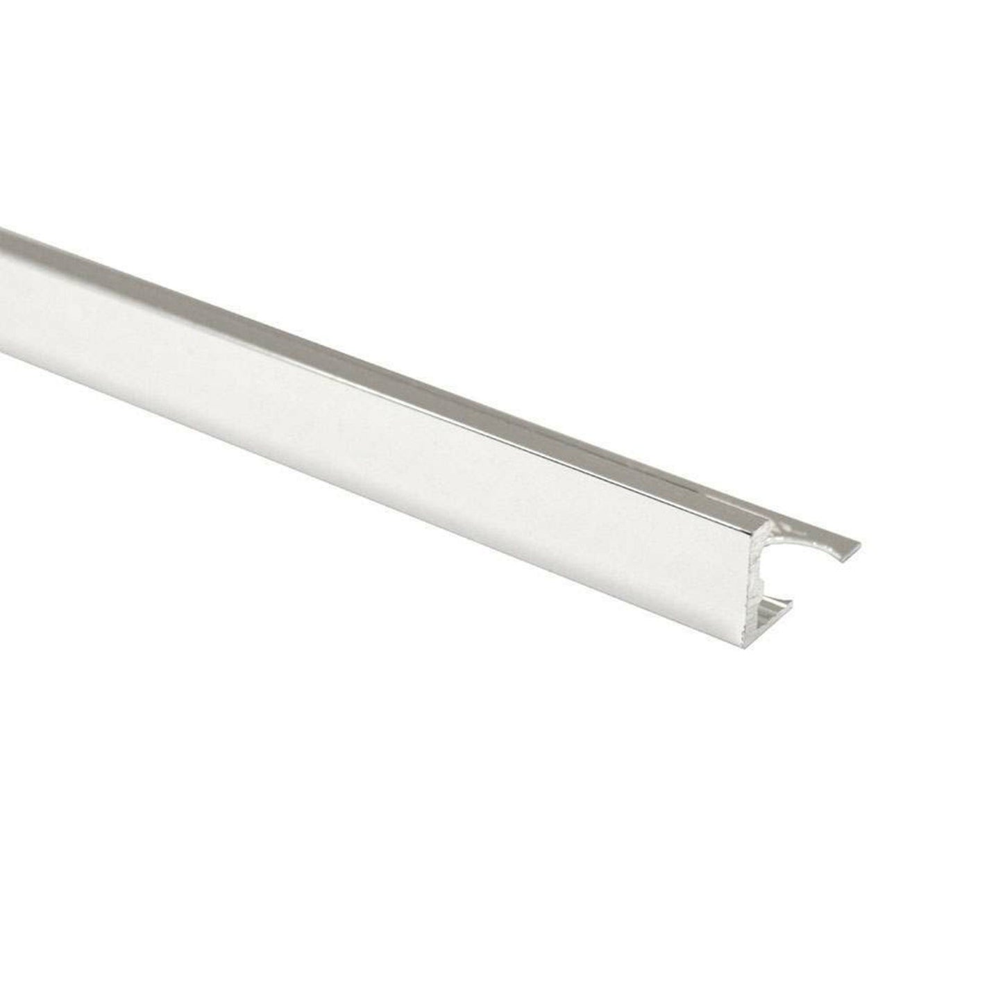 ALUMINIUM STRAIGHT EDGE TRIM 6MM BRIGHT SILVER