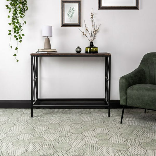 Souk Green Patchwork Hexagon Tiles 15x15cm