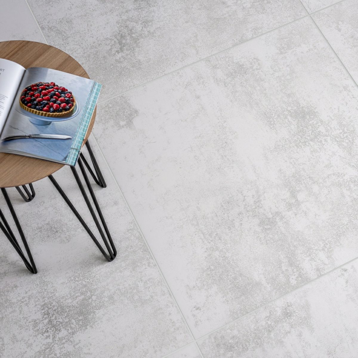 Stardust White Semi Polished Stone Effect Tiles 900x900