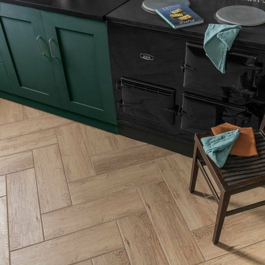 Star Wood Brown Oak Wood Effect Tile