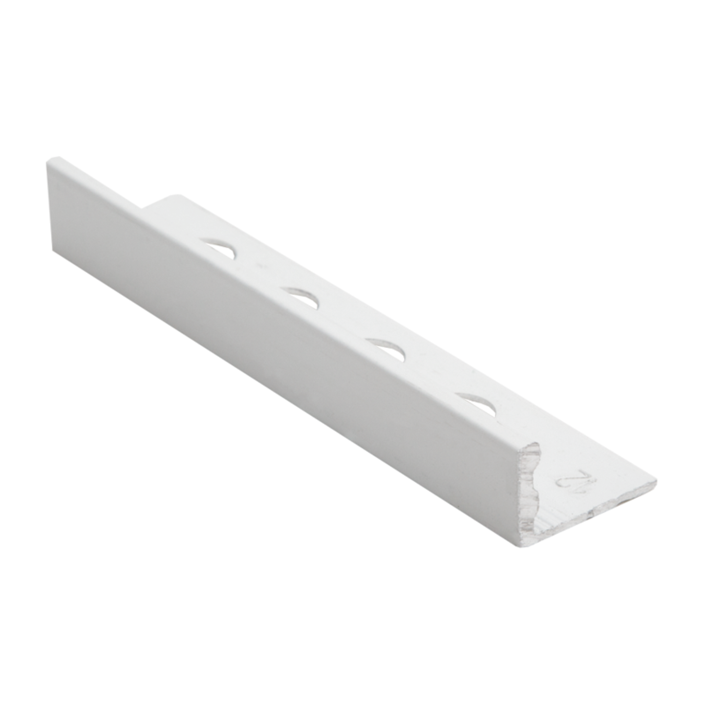 Aluminium Straight Edge Trim 10mm White