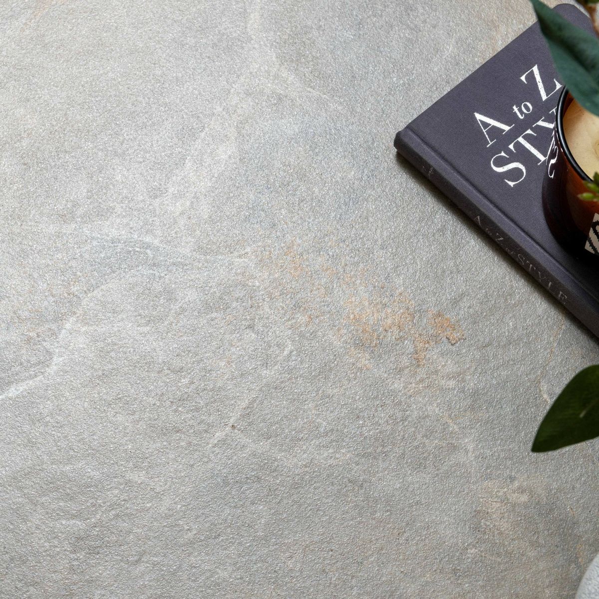 Strato Light Natural Grey Slate Effect Matt Sparkle 600X600