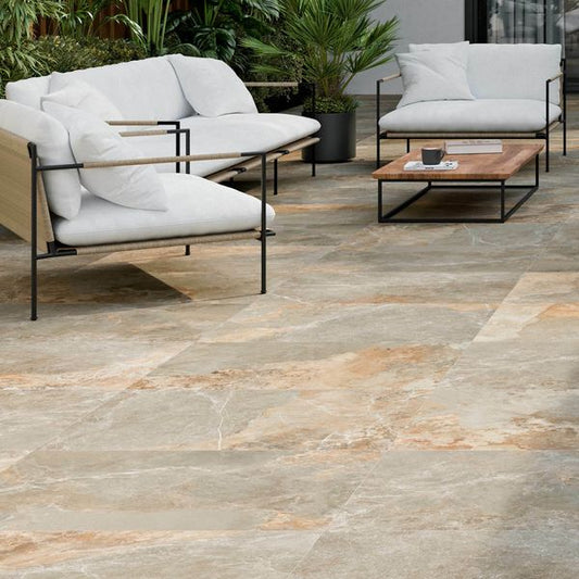 Sample Strato Outdoor Light Natural Grey Slate Effect Matt 20mm Slabs