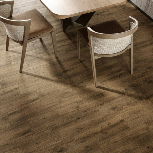 Star Wood Stylewood Brown Oak Wood Effect Tile