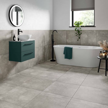 Sample Tapa Grey Rectified Matt Stone Effect Tile 600x600x7mm