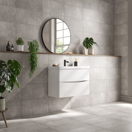 Sample Tapa Grey Rectified Matt Stone Effect Tile 600x300x7mm