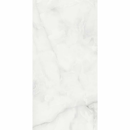 Makrana Vanilla Onyx Polished Marble Effect Tile 300x600