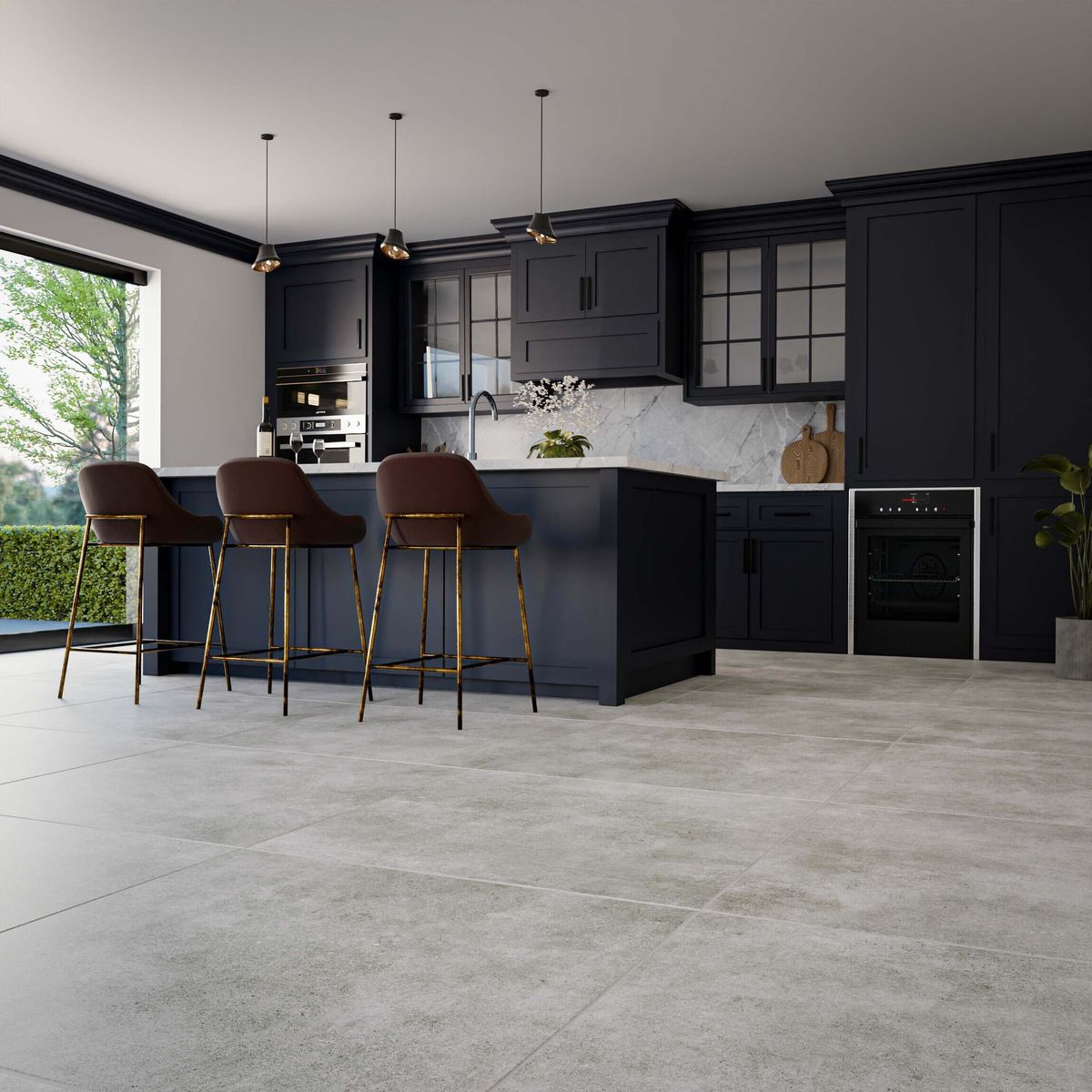 Vita Stone Effect Gris 90x90