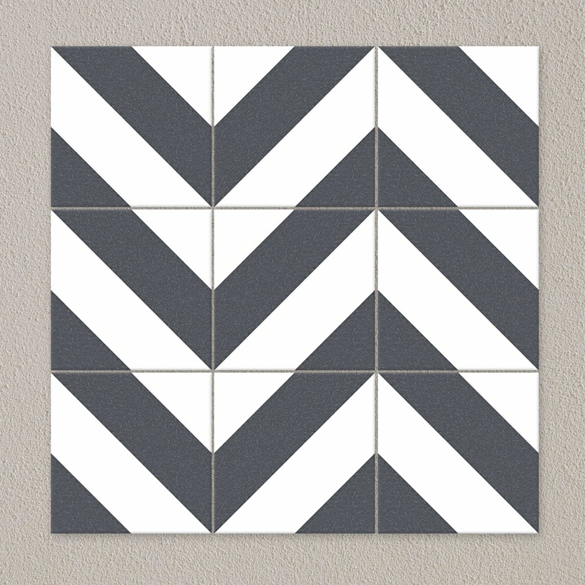 Zebra Black and White Patterned Matt Striped 223x223 Tiles